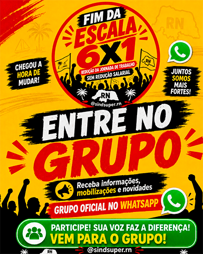 Entre no grupo oficial no WhatsApp da campanha Fim da Escala 6x1