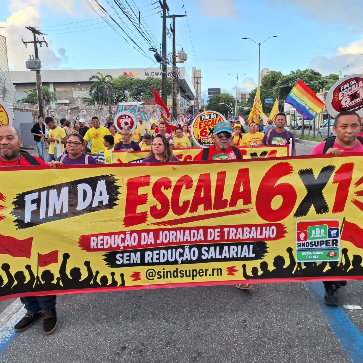 Mobilização de trabalhadores pelo fim da escala 6x1
